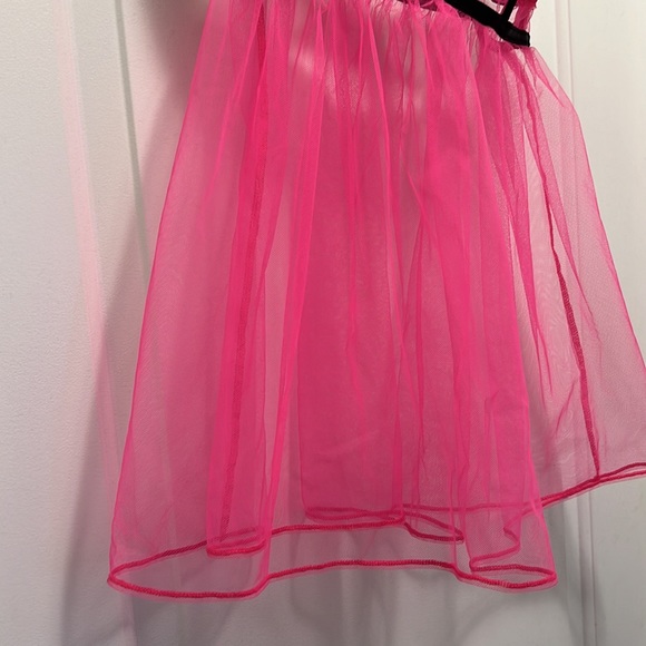 Victoria’s Secret Pink and Black Babydoll Lingerie Size 36D - Picture 6 of 11